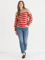 Mock Neck Balloon Sleeve Sweater