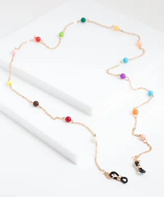 Rainbow Beaded Mask & Sunglasses Chain