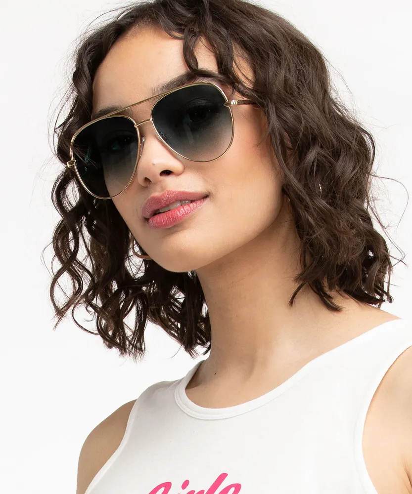 Green Lens Aviator Sunglasses