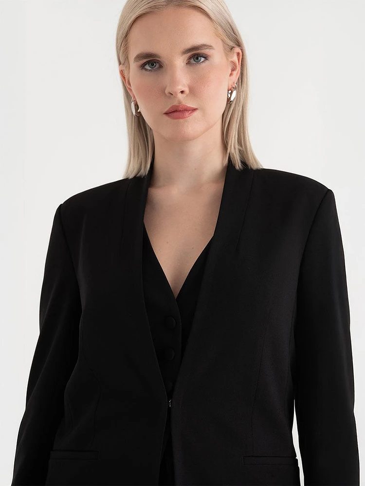Brighton Lapelless Blazer