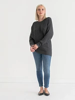 Ribbed Asymmetrical Sweater