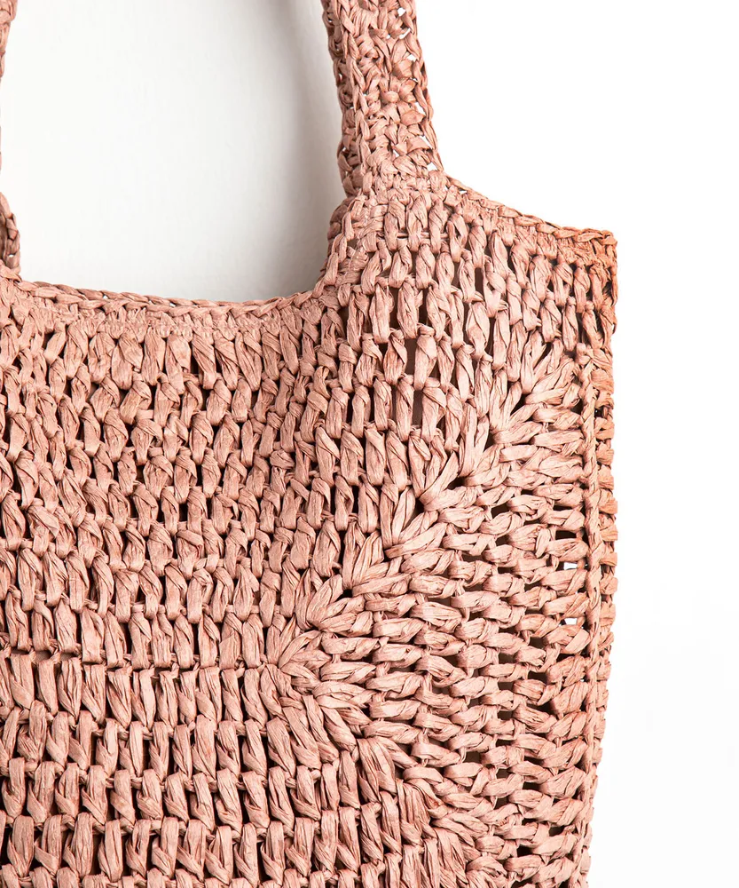 Woven Straw Tote Bag