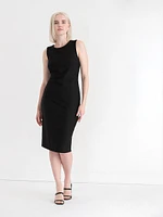 Celeste Crew Neck Pencil Dress Luxe Ponte