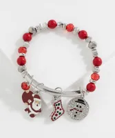 Beaded Christmas Charm Bracelet