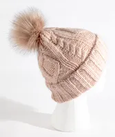 Soft Cable Knit Hat & Mitten Set