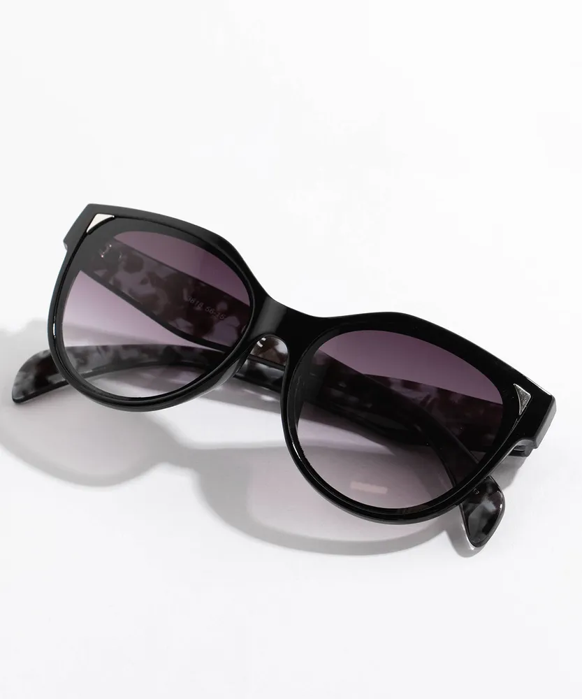 Black Frame Sunglasses with Ombre Lenses