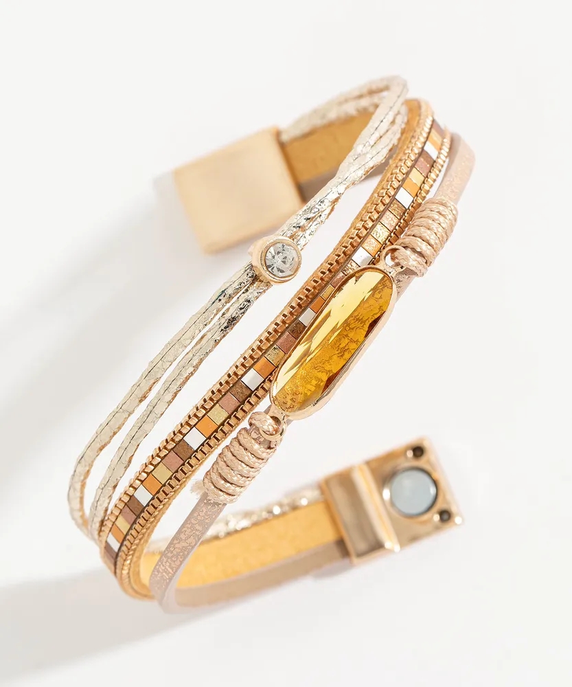 Gold Layered Snap Bracelet