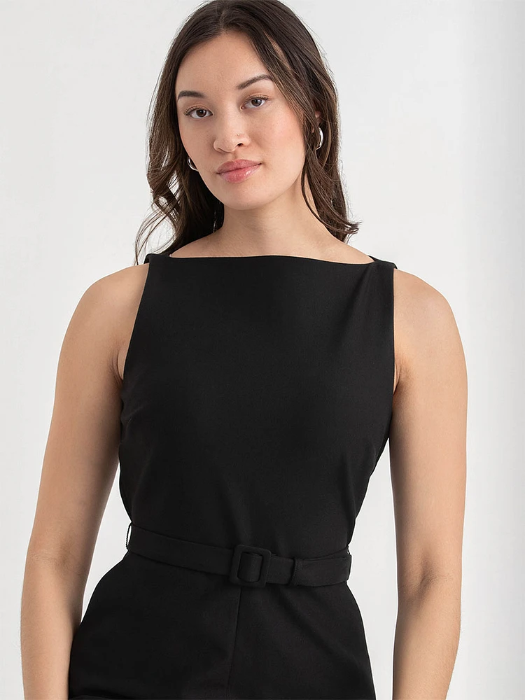 Luna Boatneck Jumpsuit Luxe Ponte