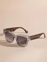Blue Square Framed Sunglasses