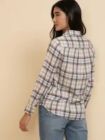 Classic Fit Long Sleeve Plaid Shirt