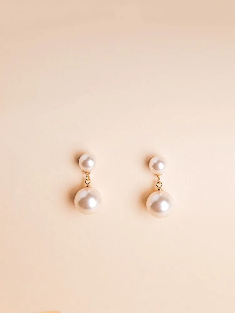 Bold Pearl Drop Earrings