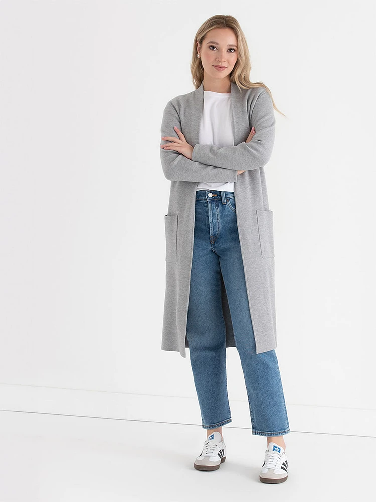 Long Cardigan with Tie Belt