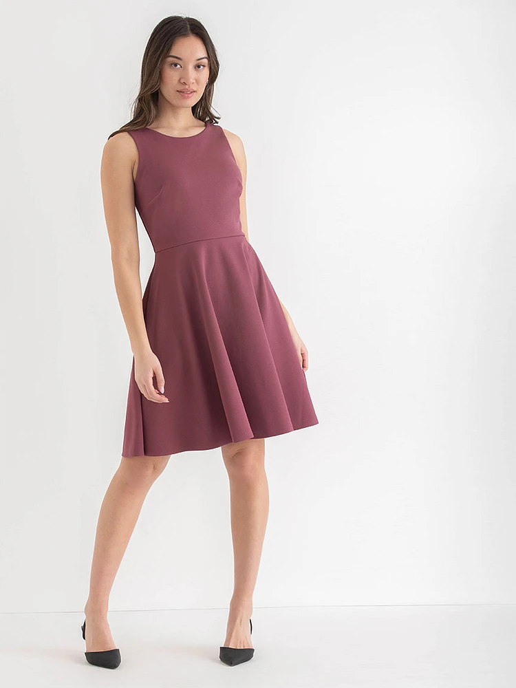 Iconic Crepe Fit 'N Flare Dress with Pockets