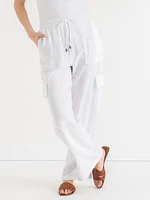 Viscose Linen Pull-On Cargo Pant