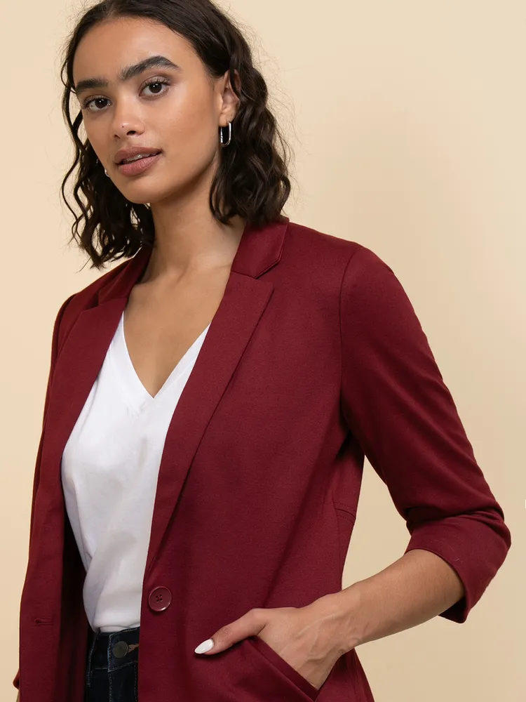 Hampton 3/4 Sleeve Blazer Ponte