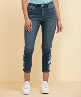 Skylar Skinny Skimmer Jean with Embroidery