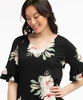 Eco-Friendly Flounce Sleeve Top