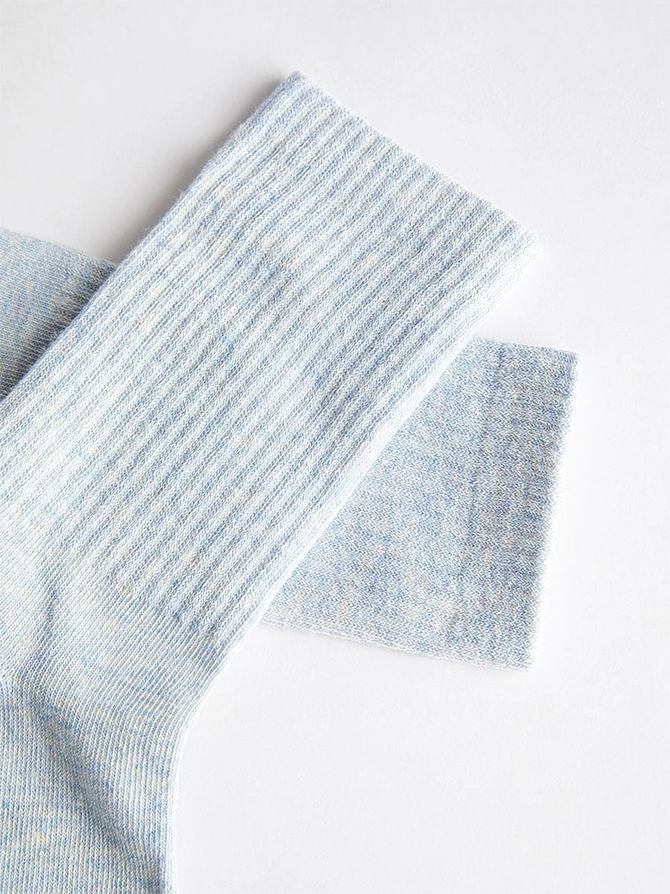 Ribbed Crew Socks