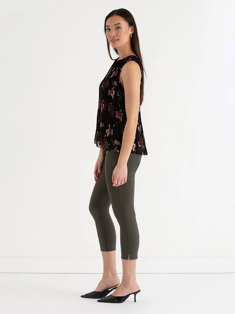 Sleeveless Release Print Blouse