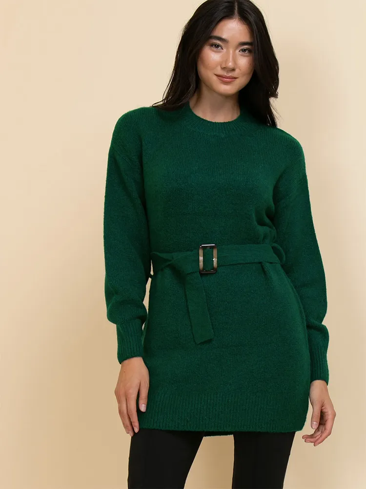 Belted Tunic Sweater