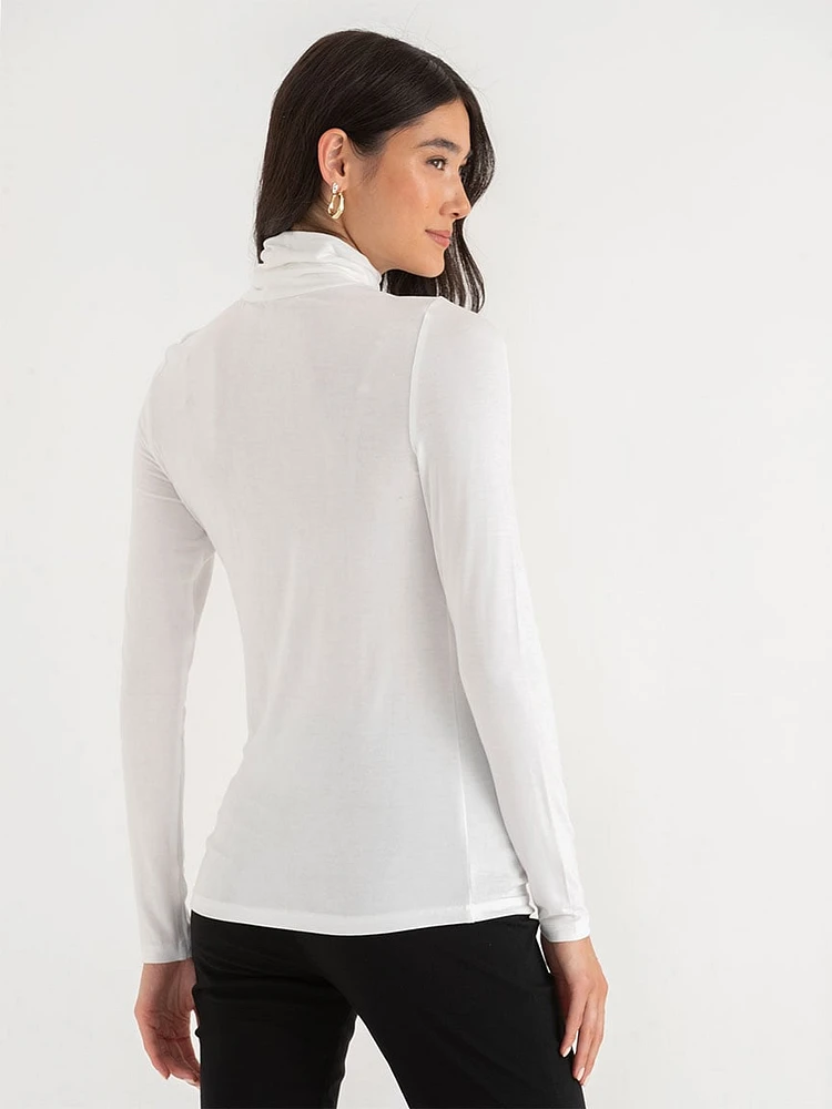 Modal Long Sleeve Turtleneck Shirt