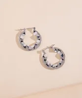 Small Molted Metal Hoop Earrings