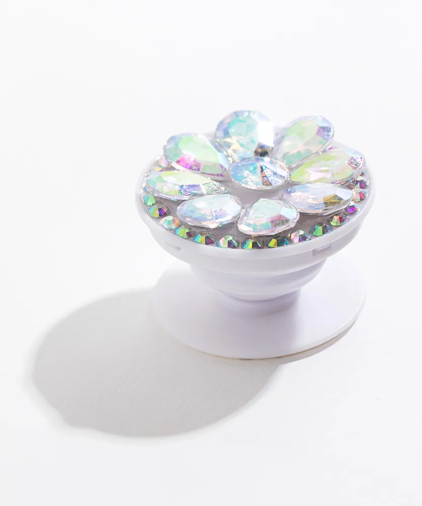 Crystal Flower Pop Socket