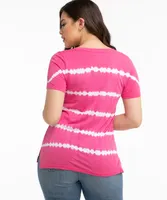 Relaxed V-Neck Tie-Dye Tee