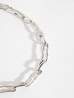 Silver Wavy Link Necklace