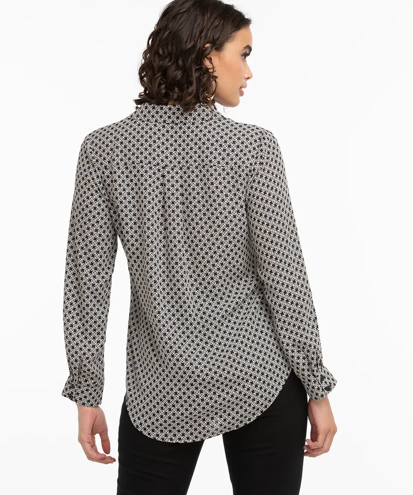 Patterned Collared Shirt