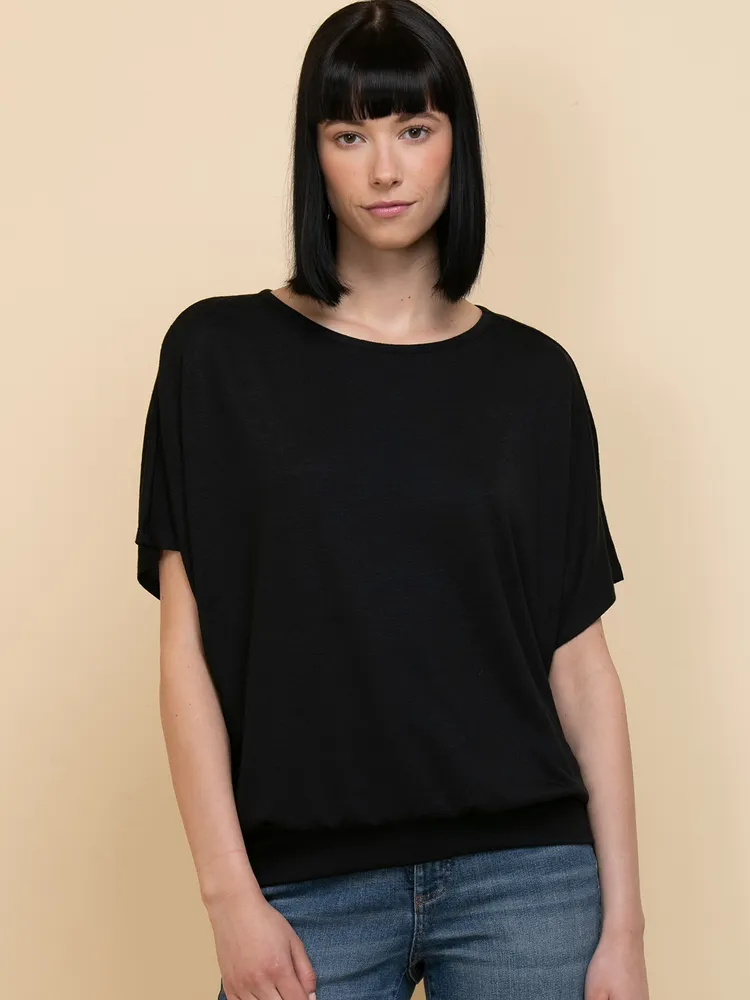 Banded-Bottom Knit Top