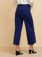 Ponte Pull-On Wide Leg Crop Pant