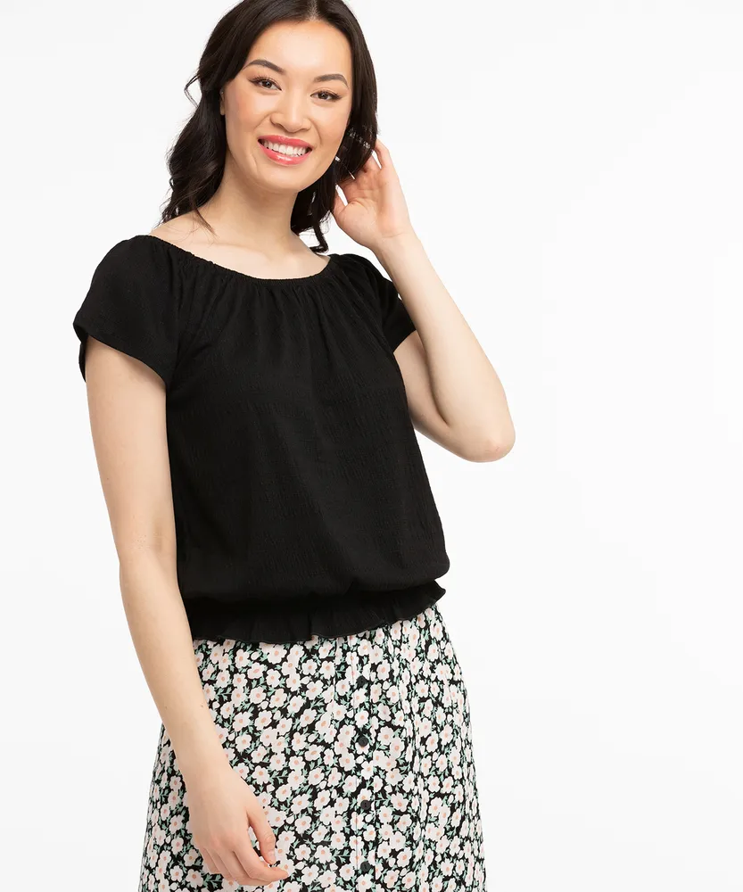 Eco-Friendly On/Off Shoulder Top