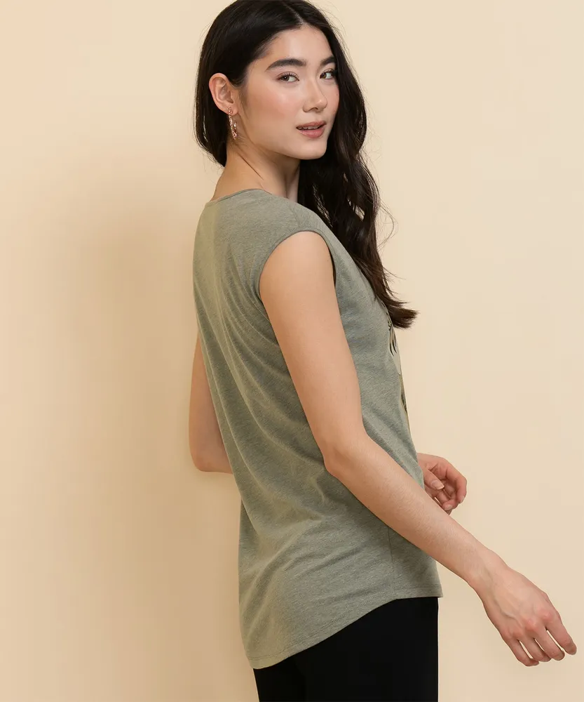 Crew Neck Extend Sleeve Tee