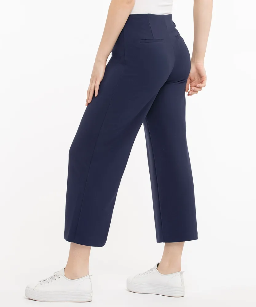 Scuba Crepe Wide Leg Crop Pant