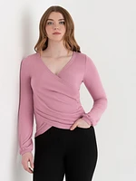 Fine Knit Hacci Wrap Top