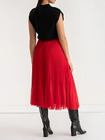 Release Pleat Midi Skirt