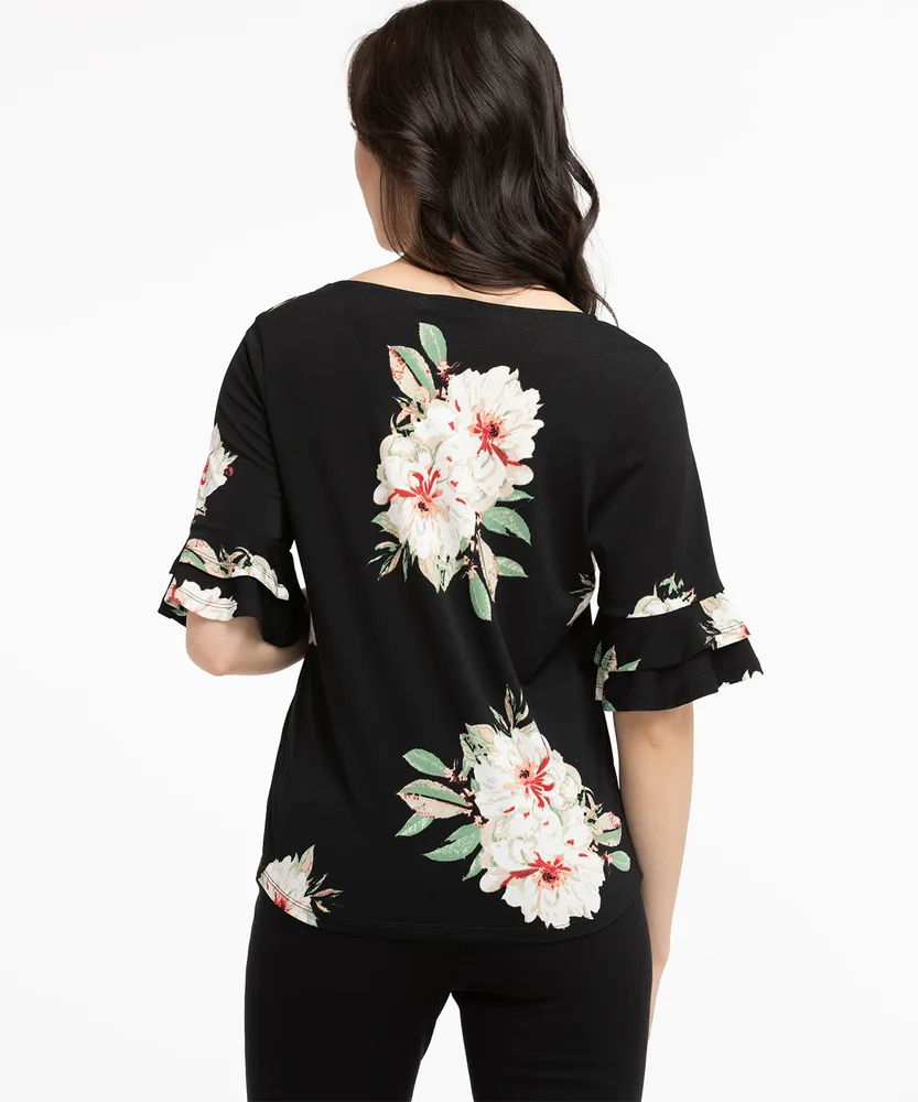 Eco-Friendly Flounce Sleeve Top