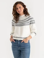 Mock Neck Balloon Sleeve Sweater