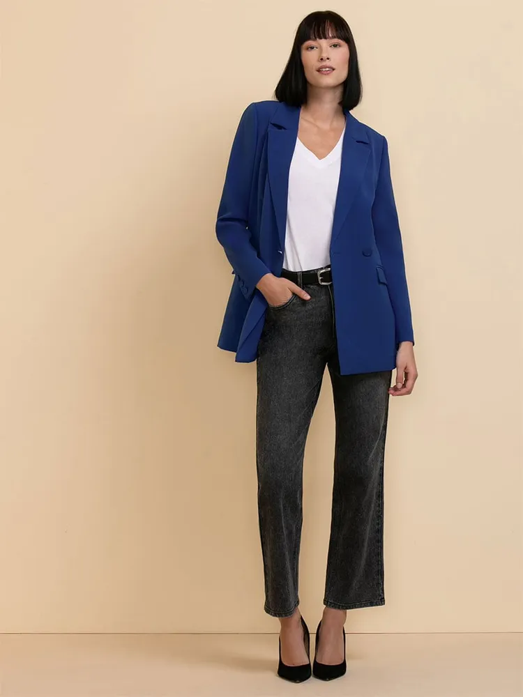 Crepe 2-Button Relaxed Blazer