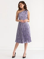 One Shoulder Pleated Dress