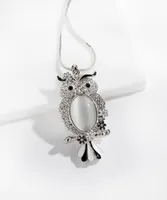 Owl Pendant Long Necklace