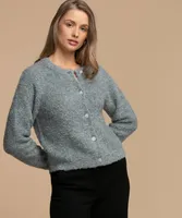 Eco-Friendly Jewel Button Cardigan