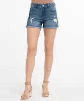 5-Pocket Destructed Denim Short