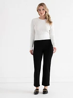 Karli Straight Ankle Pant Luxe Ponte