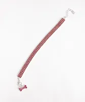 Rhinestone Bone Pet Collar