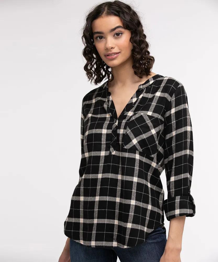 Long Sleeve Henley Flannel