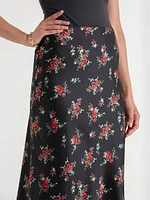 Satin Midi Skirt