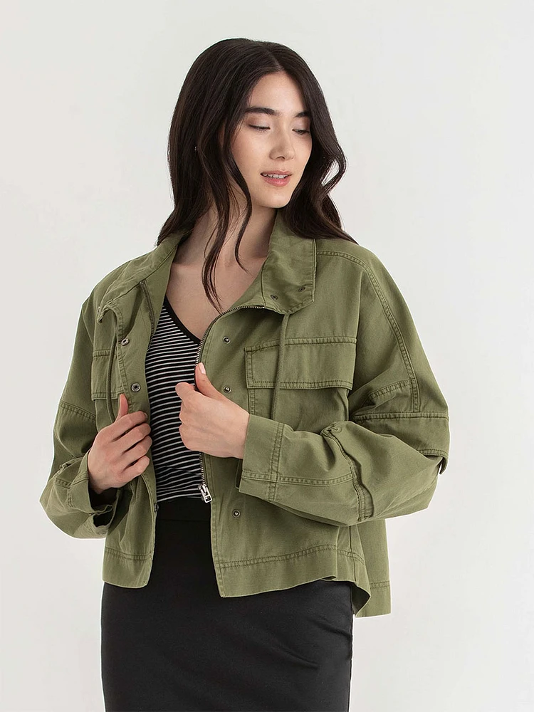 Drop Shoulder Utility Jacket