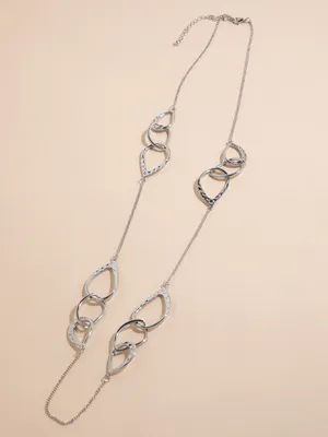 Long Necklace with Chain Link Inserts